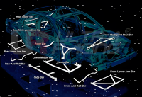 Ultra Racing Front Lower Bar 4-Point - 92-97 Mazda RX-7 FD