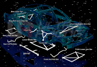 Ultra Racing Rear Lower Bar 4-Point - 92-97 Mazda RX-7 FD