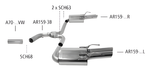 Bastuck Sportauspuff - Alfa Romeo Spider 2WD