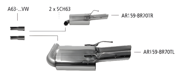 Bastuck Sport Exhaust - Alfa Romeo Spider 4WD