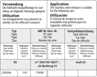 Bastuck Komplettanlage - Audi A3 8V 1.2 TSI (Modelle mit...