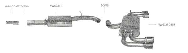 Bastuck Exhaust System - Audi S3 8V