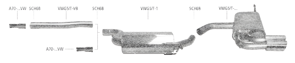 Bastuck Exhaust System - Audi A3 8P 3-Door 4-Cylinder Turbo FWD