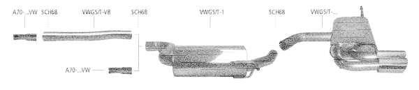 Bastuck Komplettanlage - Audi A3 8P Sportback 4-Zylinder Turbo FWD