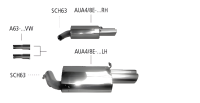 Bastuck Sport Exhaust - 00-08 Audi A4 B6/ B7 6-Cylinder...