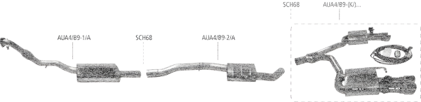 Bastuck Exhaust System - 15+ Audi A4 B9 Quattro/ 16+ Audi A5 F5 Quattro