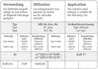 Bastuck Exhaust System - Audi TT 8J 3.2 V6