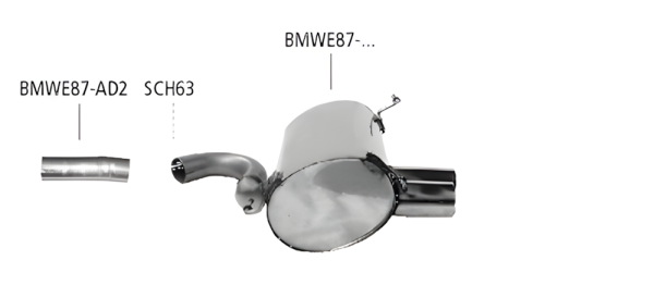 Bastuck Sportauspuff - 07+ BMW 1er Serie E81/ E87 116i/ 118i/ 120i