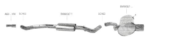 Bastuck Exhaust System - 04-07 BMW 1 Series E81/ E87 116i/ 118i/ 120i