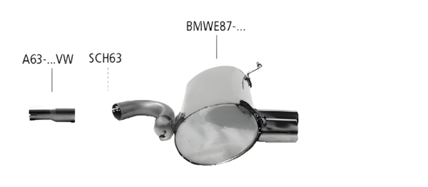 Bastuck Sport Exhaust - 04-07 BMW 1 Series E81/ E87 116i/ 118i/ 120i