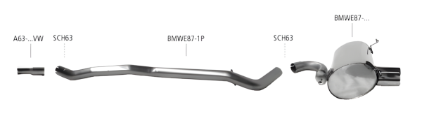 Bastuck Exhaust System - BMW 1 Series E81/ E87 118d/ 120d