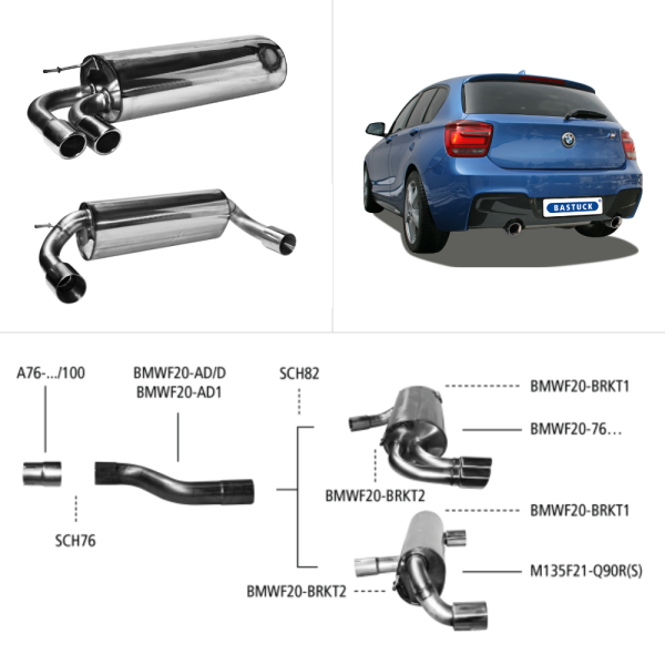 Bastuck Sportauspuff - BMW 1er Serie F20/ F21 Diesel