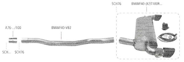 Bastuck Exhaust System - 19+ BMW 1 Series F40 116i/ 118i