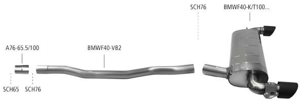 Bastuck Exhaust System - 20+ BMW 1 Series F40 128ti