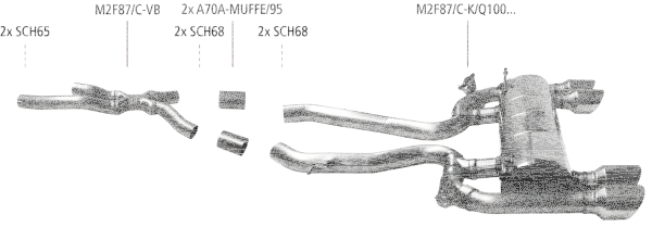 Bastuck Komplettanlage - BMW 2er Serie F87 M2 CS/ Competition