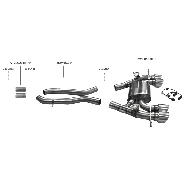 Bastuck Exhaust System - 21+ BMW 2 Series G87 M2