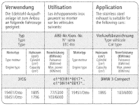 Bastuck Exhaust System - BMW 3 Series E36 316i/ 318ti...