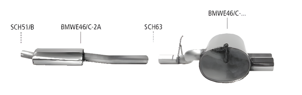 Bastuck Exhaust System - BMW 3 Series E46 316i/ 318i/ 320i Compact