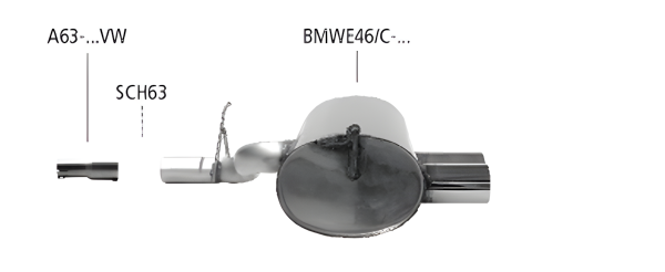 Bastuck Sport Exhaust - BMW 3 Series E46 316i/ 318i/ 320i Compact