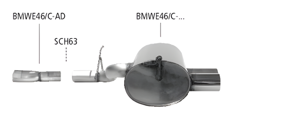 Bastuck Sport Exhaust - BMW 3 Series E46 325i Compact