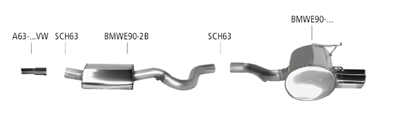 Bastuck Exhaust System - 07+ BMW 3 Series E92/ E93 318i/ 320i/ 320si