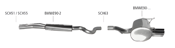 Bastuck Exhaust System - 06-07 BMW 3 Series E92/ E93 325i/ 330i