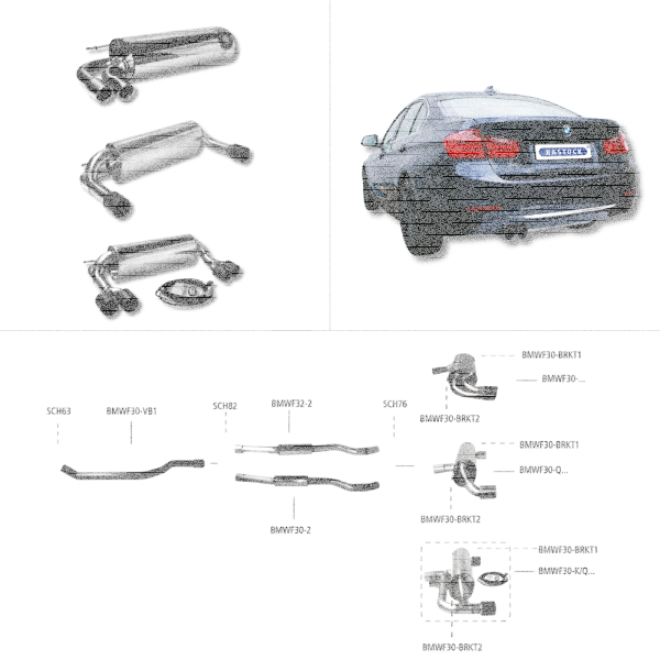 Bastuck Komplettanlage - BMW 3er Serie F30/ F31 1.6T