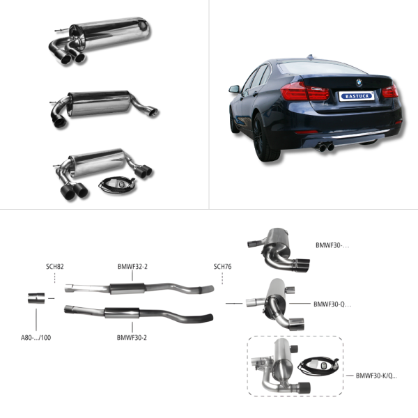 Bastuck Komplettanlage - BMW 3er Serie F30/ F31 2.0T (ohne Facelift)