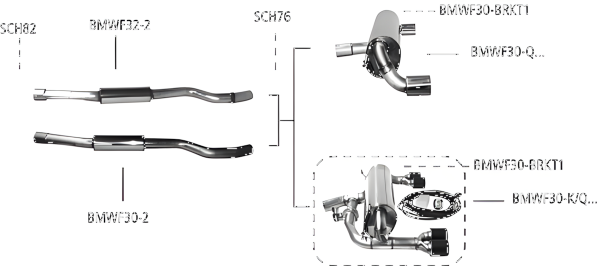 Bastuck Exhaust System - BMW 4 Series F32/ F33/ F36 3.0T (w/o Facelift)