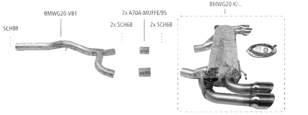 Bastuck Exhaust System - 20+ BMW 4 Series G22/ G23/ G26 430i incl. xDrive (Models w/o original flap control)