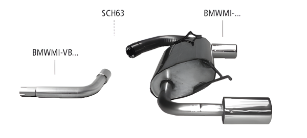Bastuck Sport Exhaust - 01+ Mini R50 Cooper