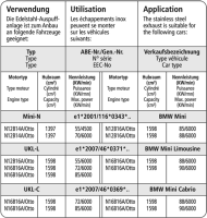 Bastuck Komplettanlage - Mini R56 One/ Cooper