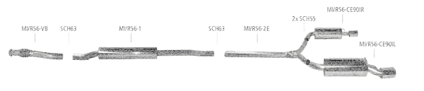 Bastuck Exhaust System - Mini R56 Cooper S Clubman