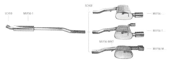Bastuck Exhaust System - Mini F56 Cooper/ One/ One First