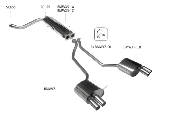 Bastuck Komplettanlage - BMW X5 E53 8-Zylinder