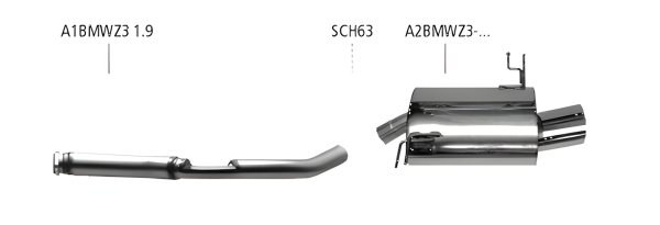 Bastuck Exhaust System - 95-98 BMW Z3 1.9 Roadster