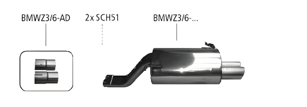 Bastuck Sport Exhaust - BMW Z3 2.2/ 3.0 Roadster/ Coupé