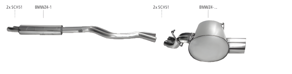 Bastuck Komplettanlage - 02-06 BMW Z4 E85 Roadster