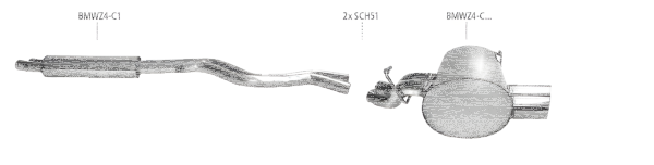 Bastuck Exhaust System - 06-08 BMW Z4 E85 Coupé/ Roadster Facelift