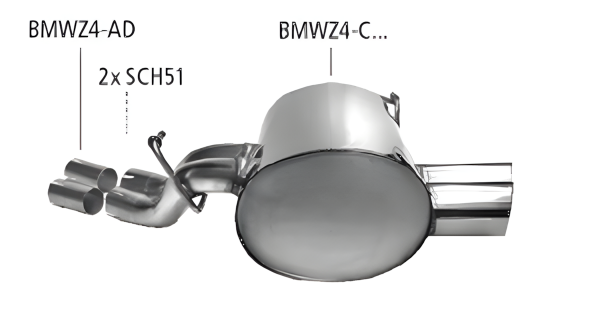 Bastuck Sport Exhaust - 06-08 BMW Z4 E85 Coupé/ Roadster Facelift