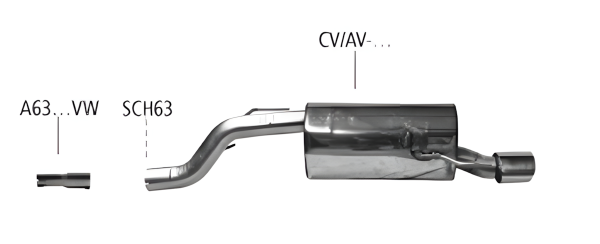 Bastuck Sport Exhaust - 11+ Chevrolet Aveo 2