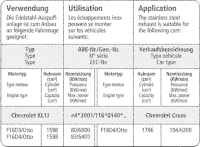 Bastuck Komplettanlage - Chevrolet Cruze Benziner