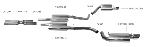 Bastuck Exhaust System - Chrysler 300C V8 Petrol