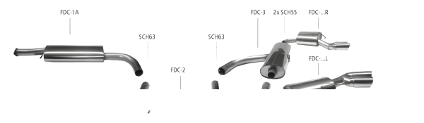 Bastuck Exhaust System - Ford Cougar 6-Cylinder