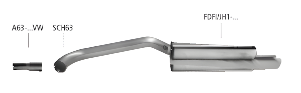 Bastuck Sport Exhaust - 01-08 Ford Fiesta JH1/ JD3