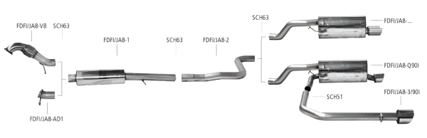 Bastuck Exhaust System - 08+ Ford Fiesta JA8