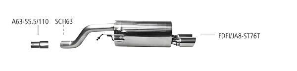 Bastuck Sportauspuff - Ford Fiesta JA8 ST