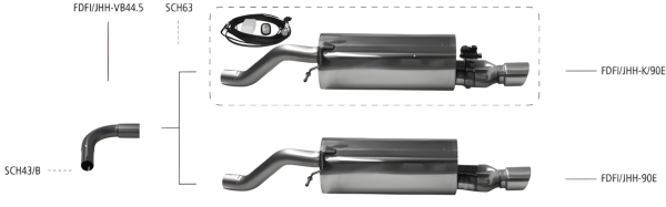 Bastuck Sport Exhaust - Ford Fiesta JHH 1.0 EcoBoost