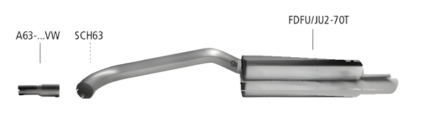 Bastuck Sportauspuff - 02-05 Ford Fusion JU2