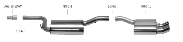 Bastuck Exhaust System - 98-04 Ford Focus 1.4/ 1.6 ZETEC Hatchback